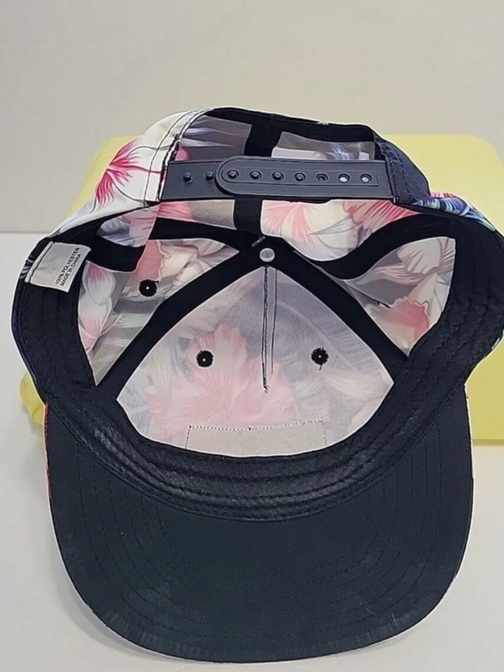 TRULY Kids Floral Snapback Hat in Navy, Pink and White